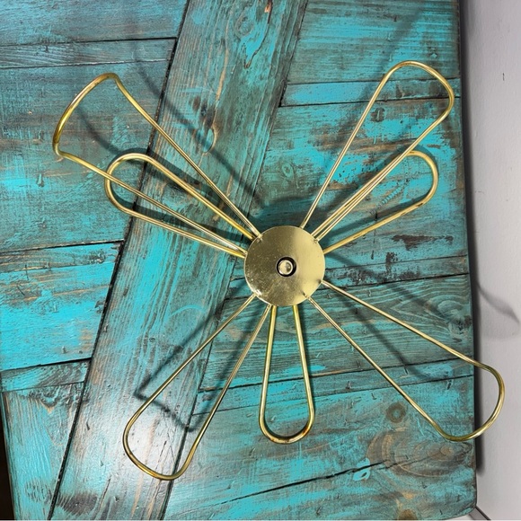 MCM Anchor Hocking Prescut Star of David 9 Piece Glass Lazy Susan - Picture 8 of 9